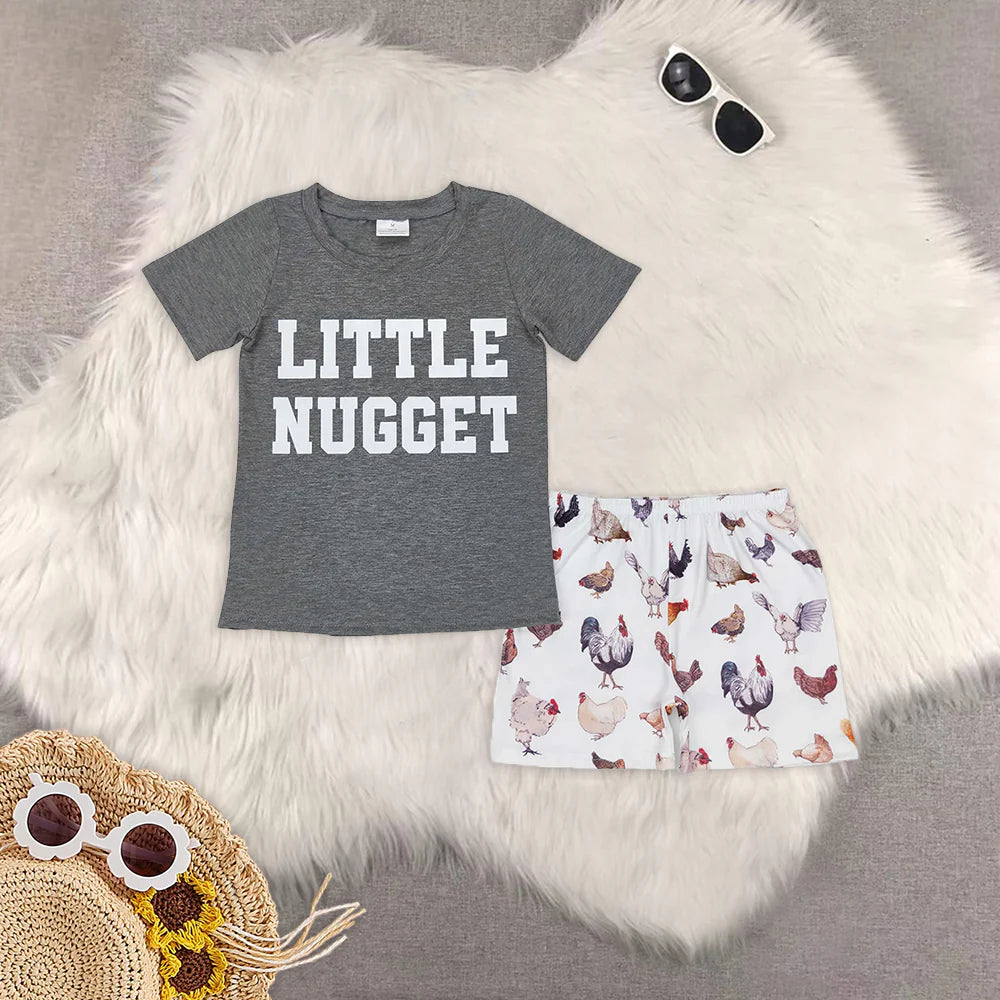 little nugget/mama's little cowboy boys set Sibling Clothes RTS
