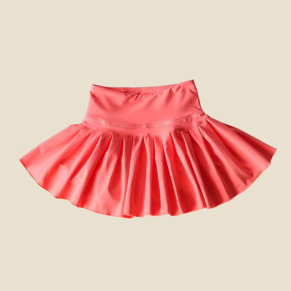 preorder GLK0089 orange skirt with shorts girls skirt