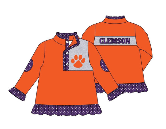 custom S 8.25 Orange kids pullover