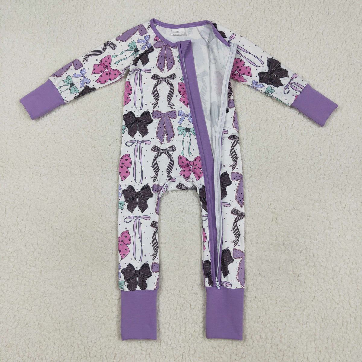 Halloween black purple bows style RTS Sibling Clothes