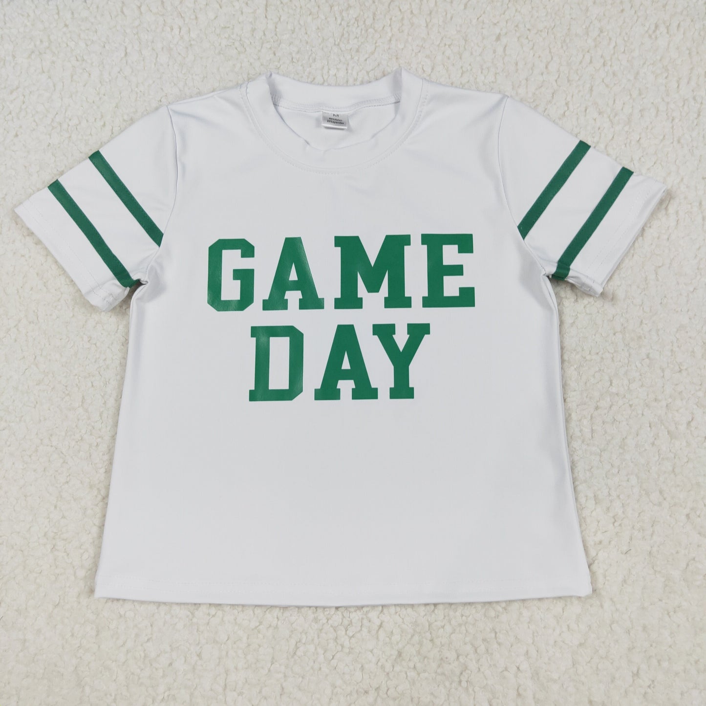 GT1103 yoga game day yellow&green short sleeve girls top