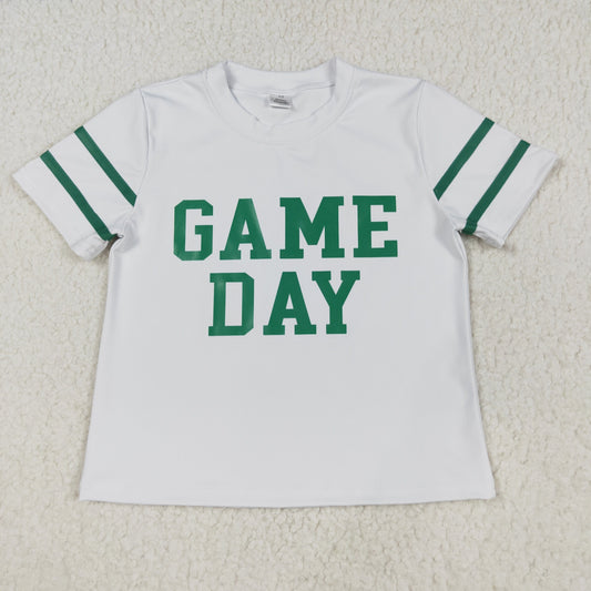 GT1103 yoga game day yellow&green short sleeve girls top