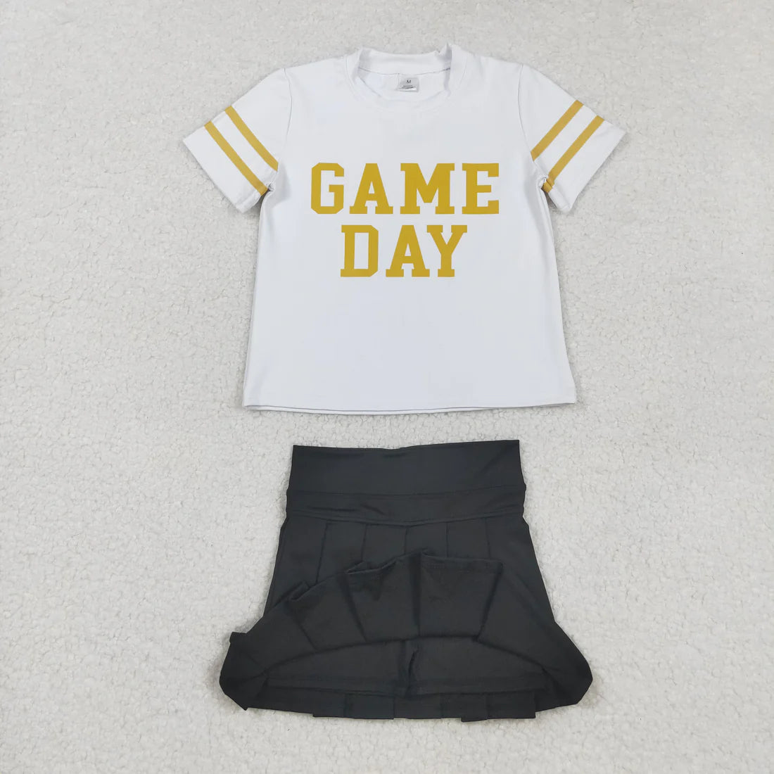 yoga screen print game day yoga skorts girls set RTS Sibling Clothes