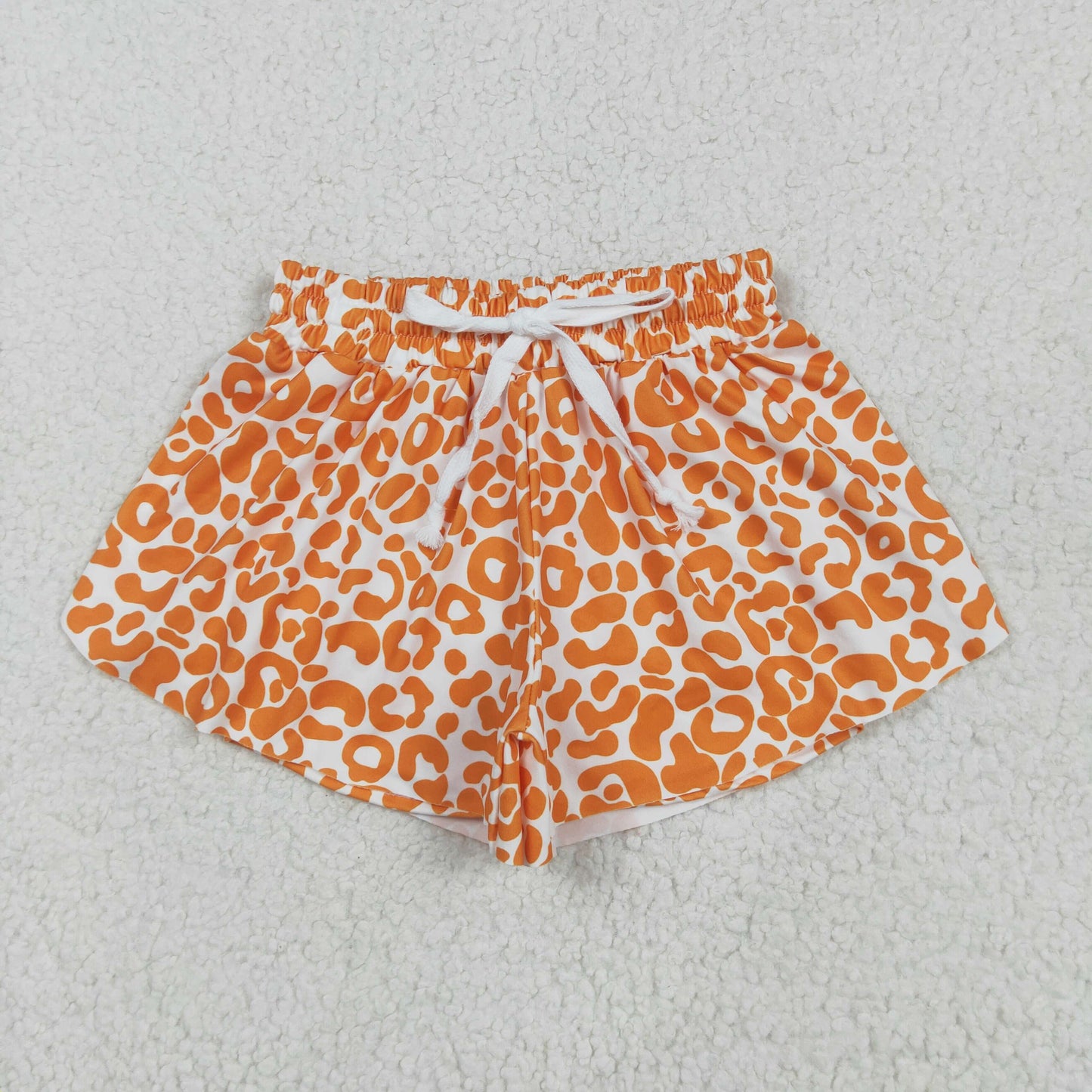 SS0584 orange leopard girls shorts