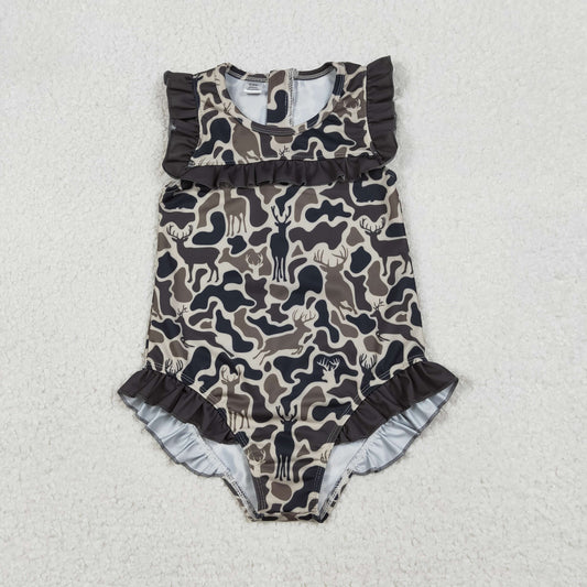 S0597 hunting camo girls swimsuits