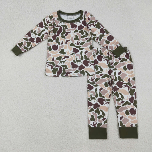 BLP1234 hunting camo mallard turkey deer long sleeve pants boys pajamas