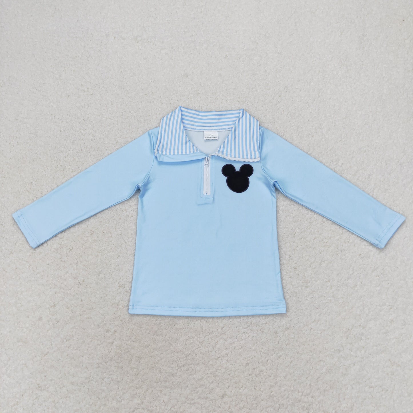 cartoon M blue  pullover RTS sibling clothes