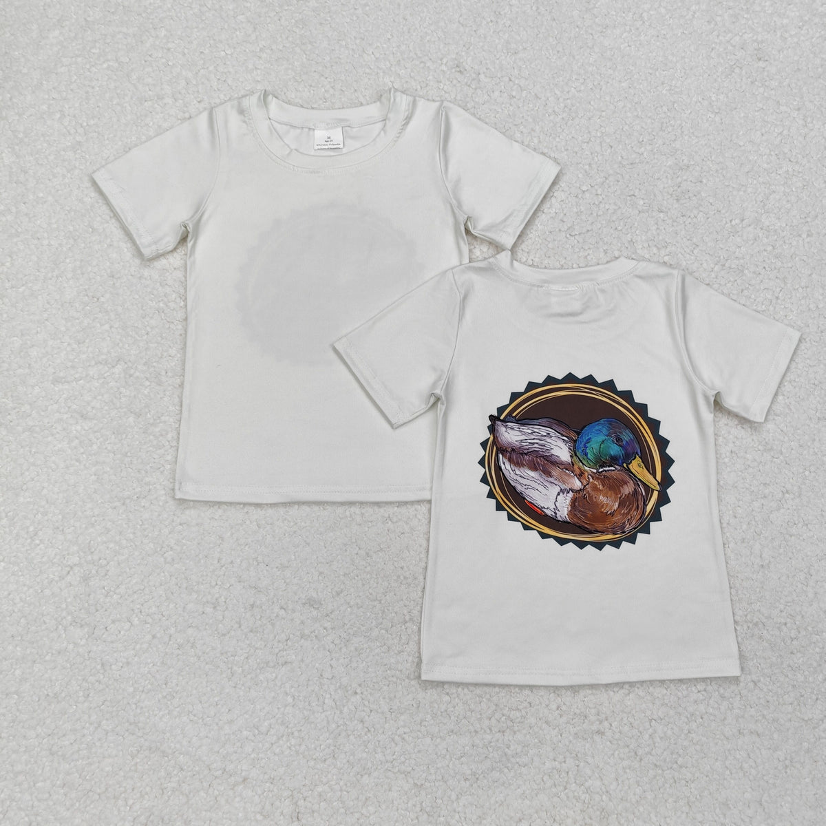 BT0964 cute mallard duck short sleeve boys top
