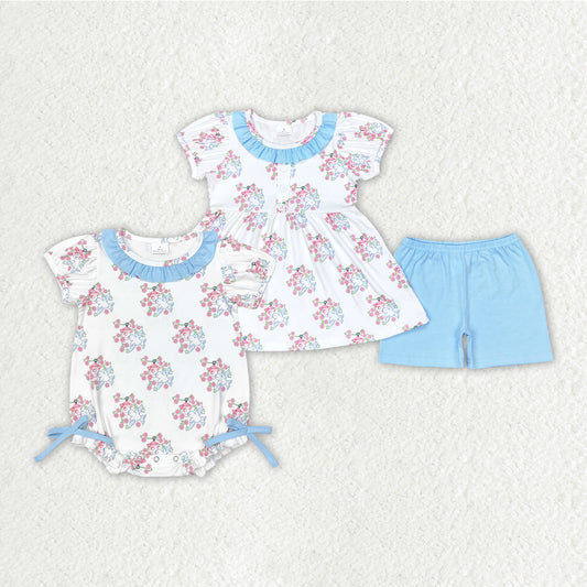 peace bird flowers RTS sibling clothes