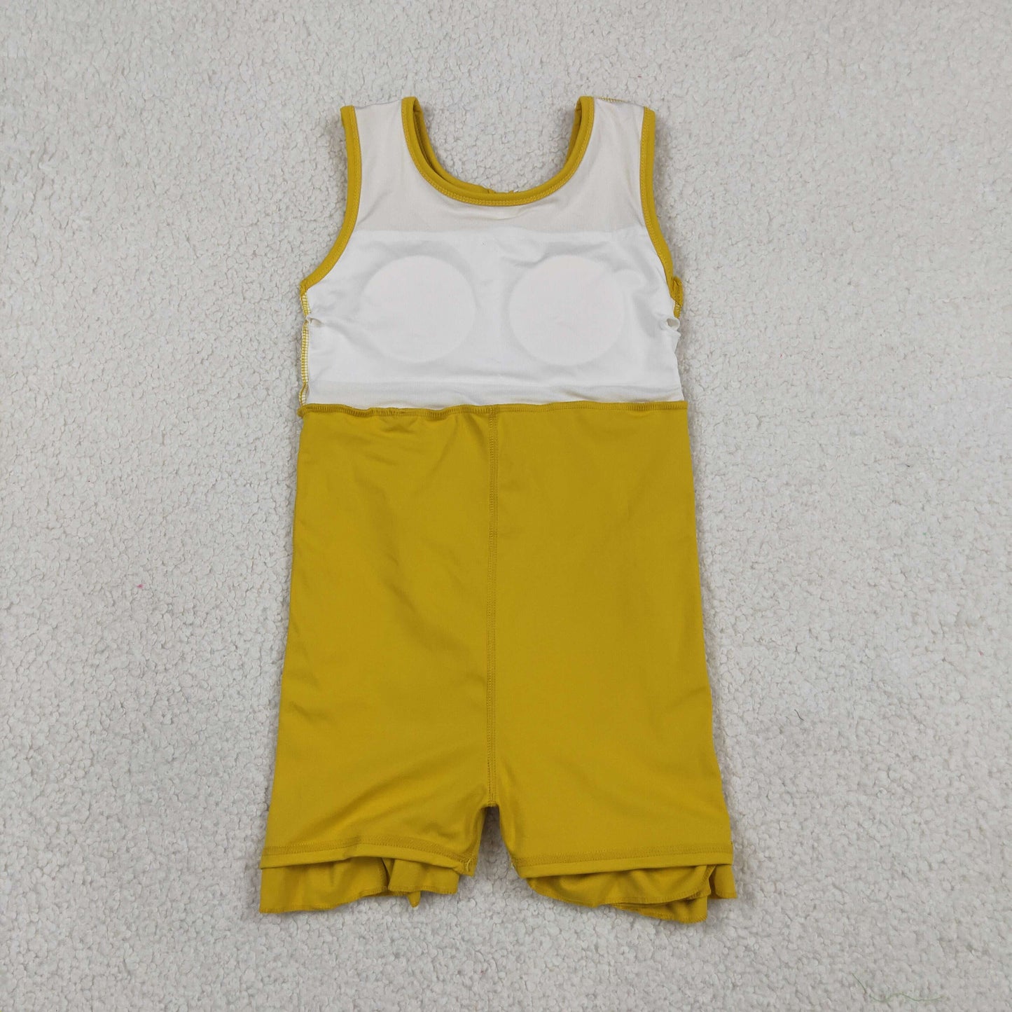 GSD3031 Yoga Light Yellow Sleeveless Girls Dress