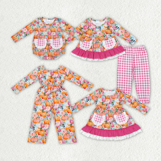 Autumn pumpkin flowers RTS sibling clothes