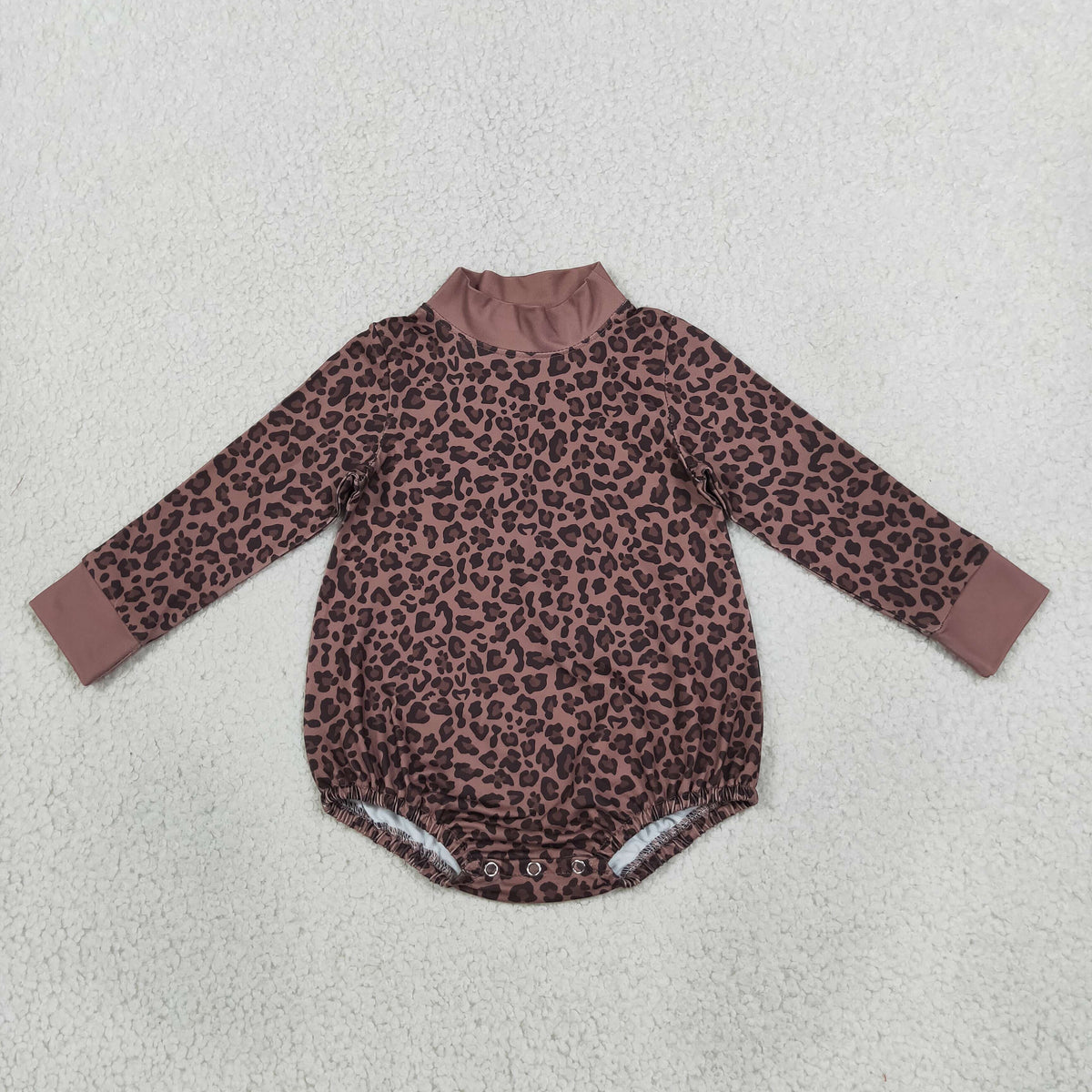 LR3264 Leopard Long Sleeve Girls Romper