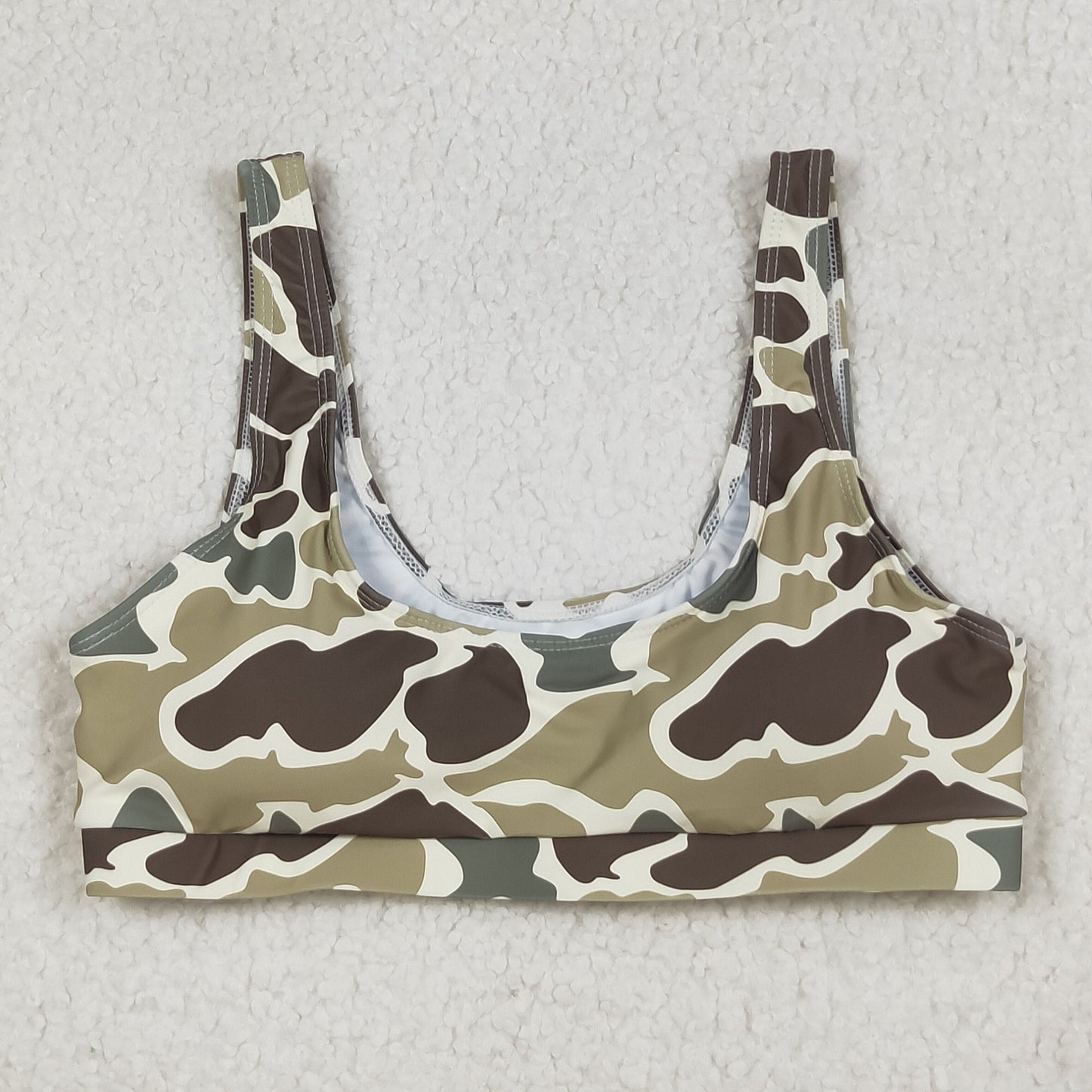 S0570 hunting camo adult woman swimsuits top