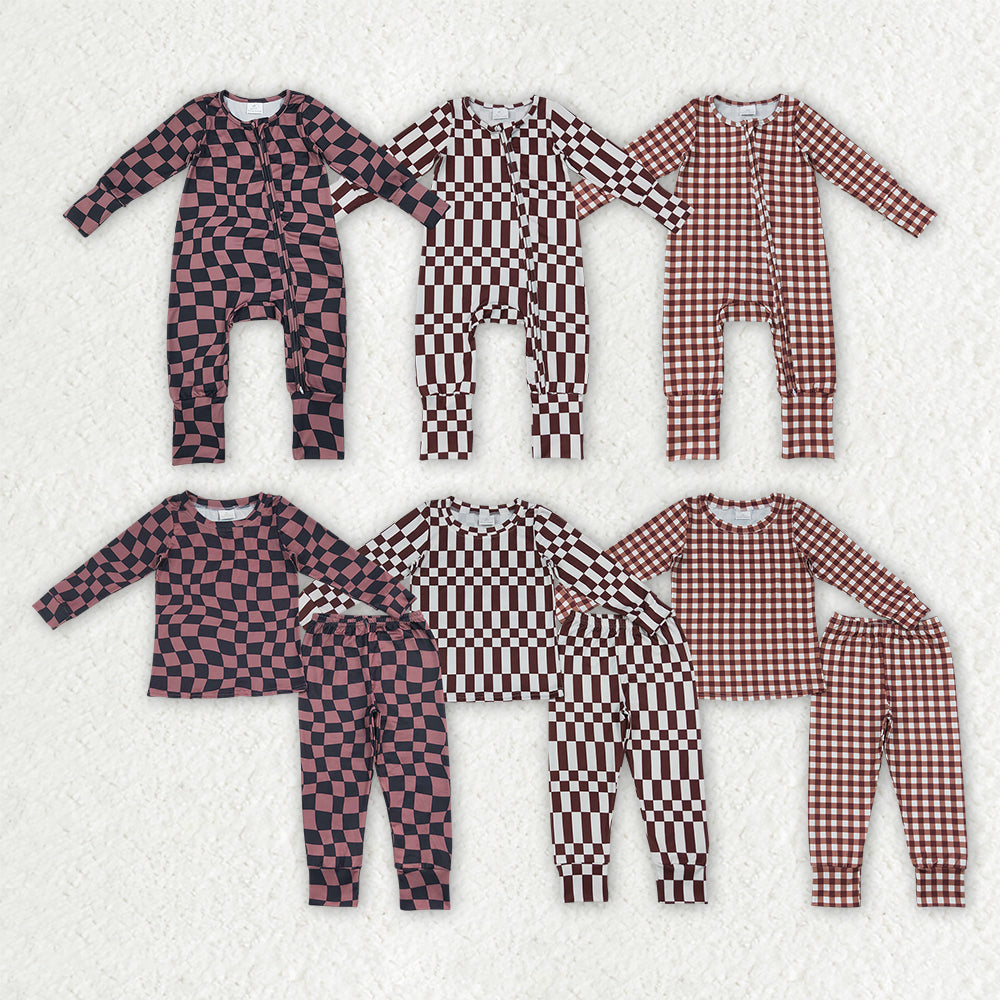 Checkered Boys Set/Romper RTS Sibling Clothes