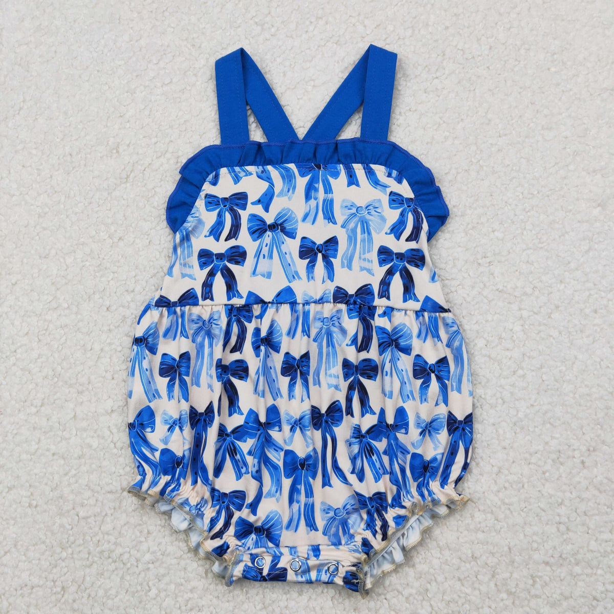 SR2919 blue bows coquette bows girls romper
