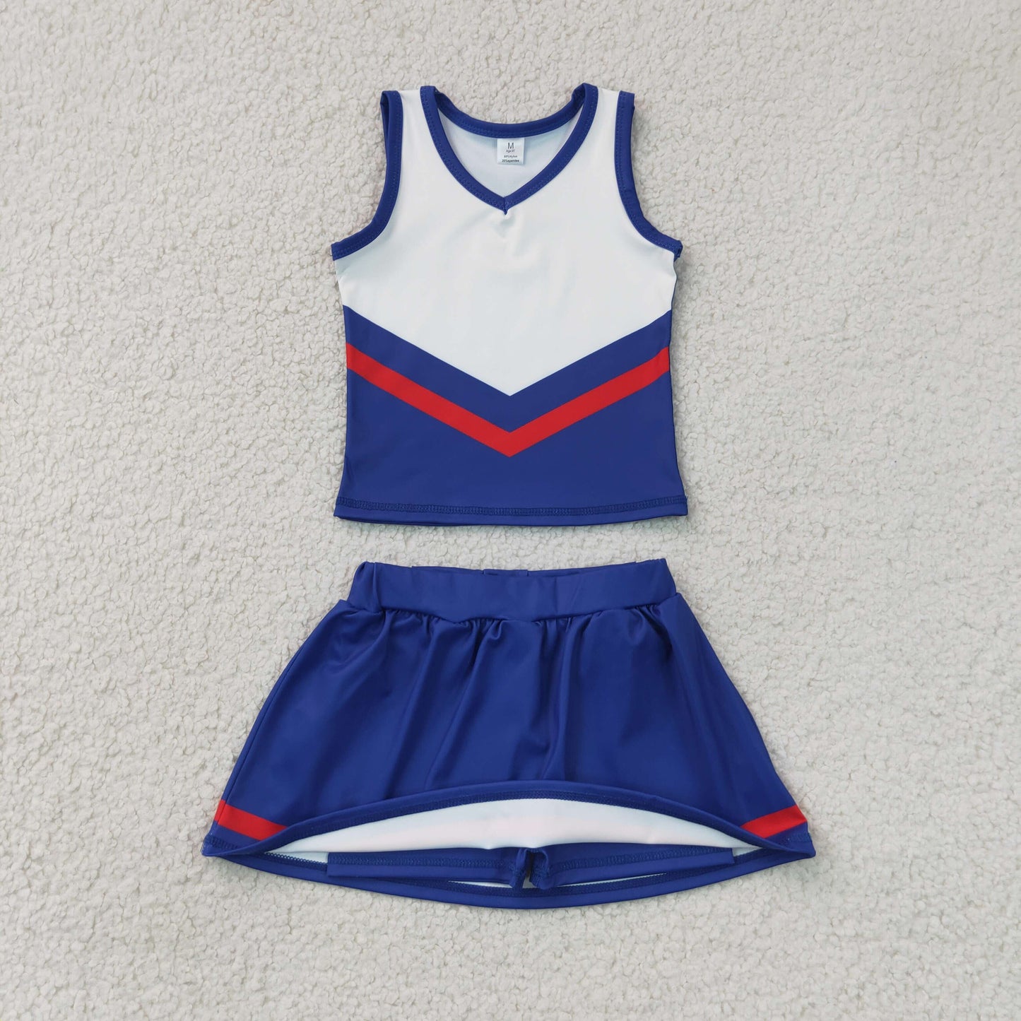 GSD4202 Yoga Navy Blue Sleeveless Skorts Girls Set