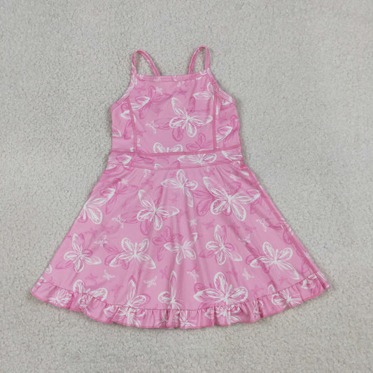 GSD2292 Yoga Butterfly Pink Skorts Girls Dress