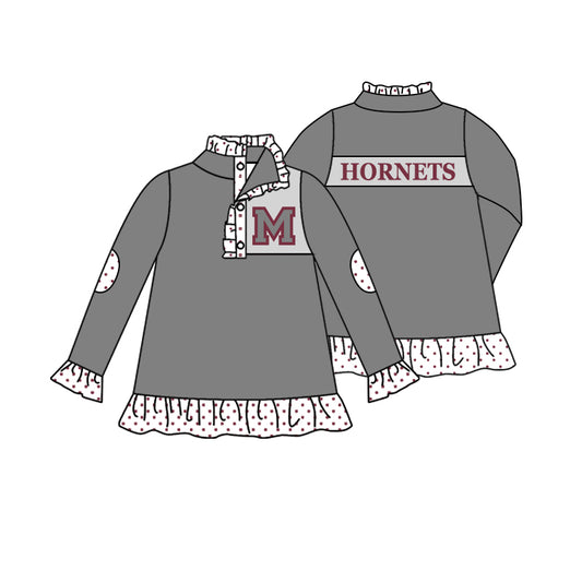 8.2 Custom Team 06 grey long sleeve kids top