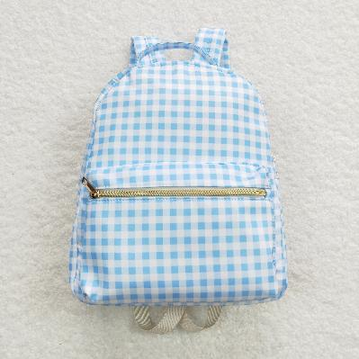 blue & pink checkered bag RTS sibling clothes