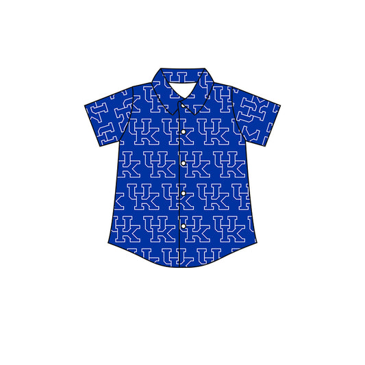 custom team top 1 Blue short sleeve kids top