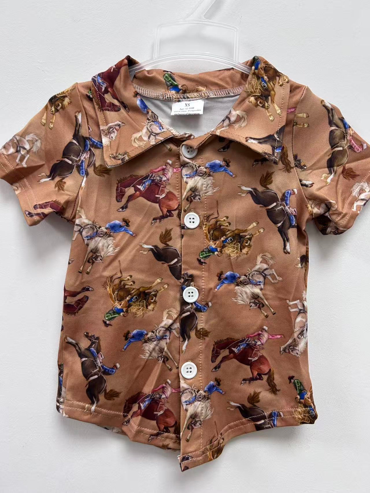 Western style short sleeve boys shirt boys top RTS Sibling  Clothes