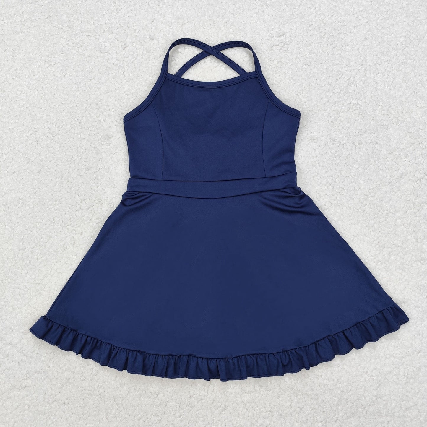S0456 navy blue girls tennis clothes