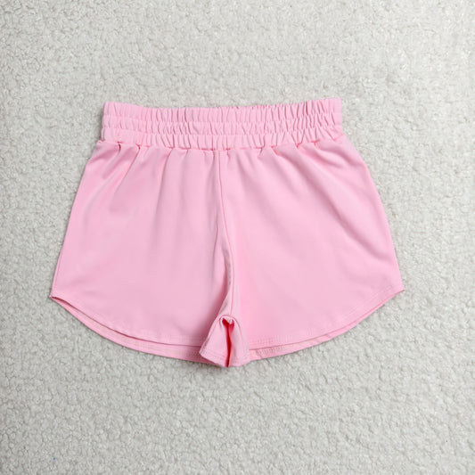 Yoga SS0897 Solid Color Pink Girls Shorts