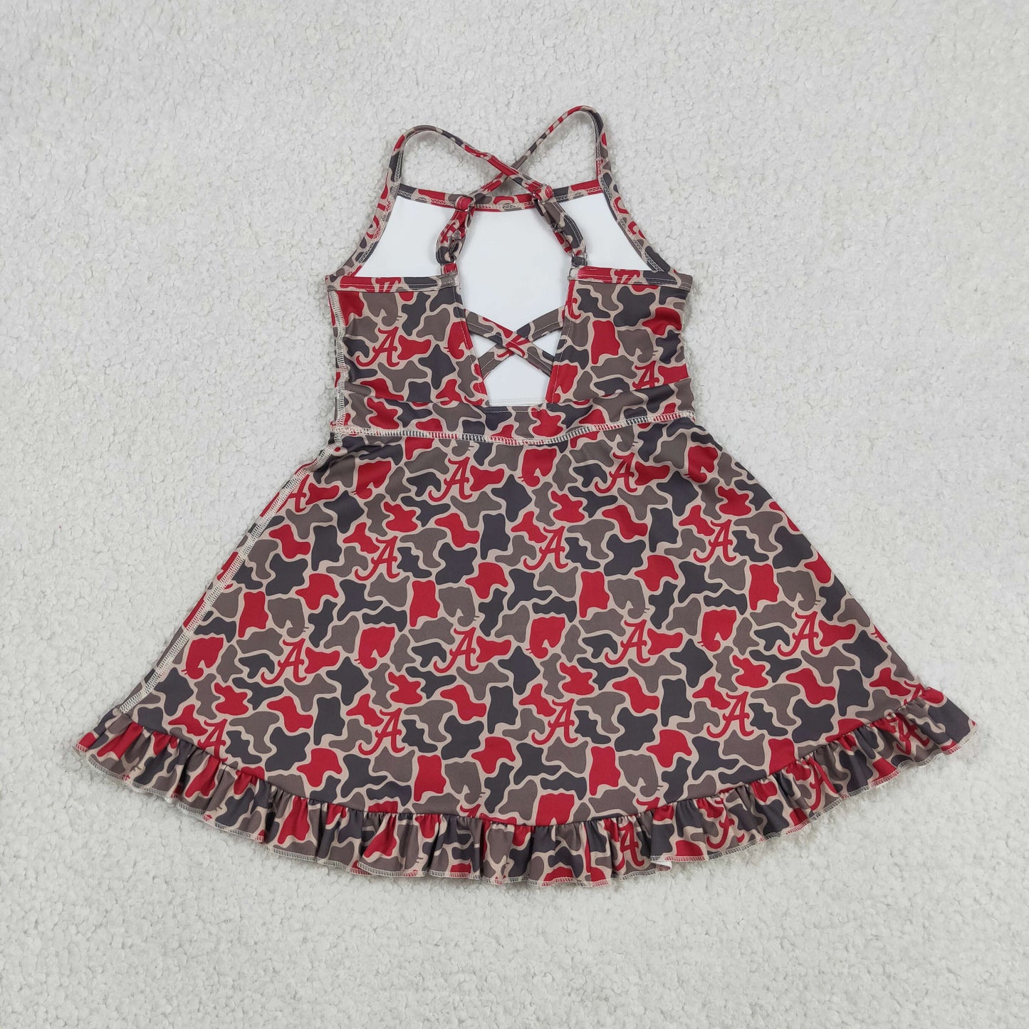GSD3592 Yoga Football Item Camo Sleeveless Skorts Girls Dress