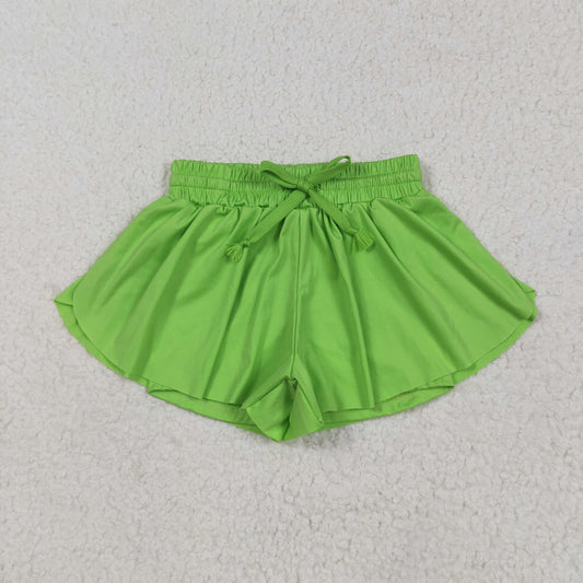 SS0548 yoga green girls shorts