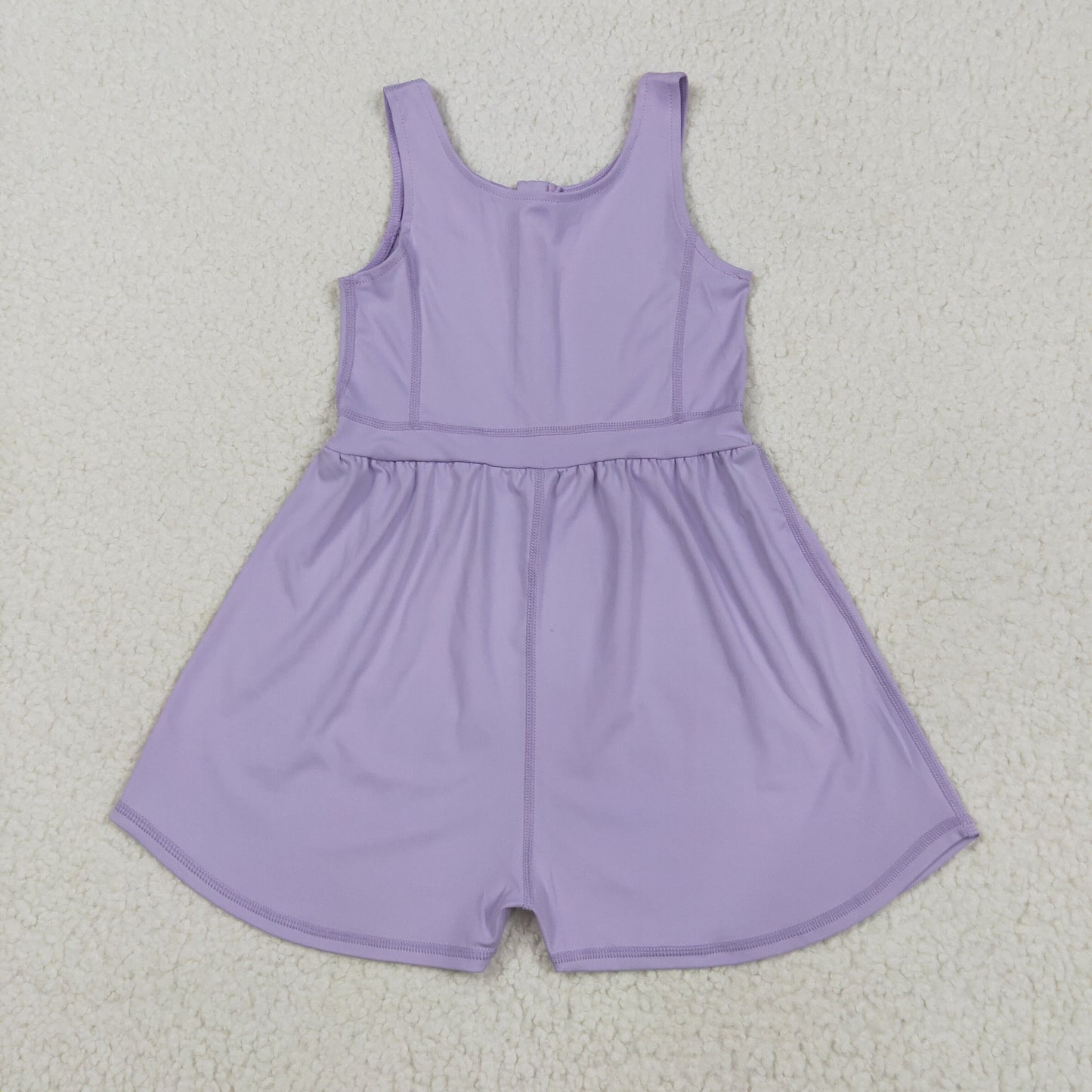 SR3020 yoga solid color purple girls jumpsuits