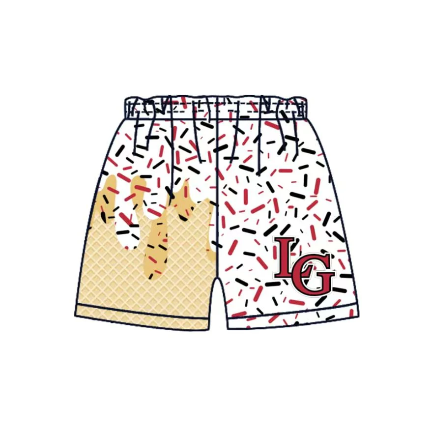 custom moq 3 milk silk football item LG ice maroon boys shorts