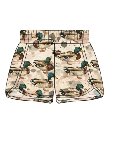 custom style mallard khaki kids shorts