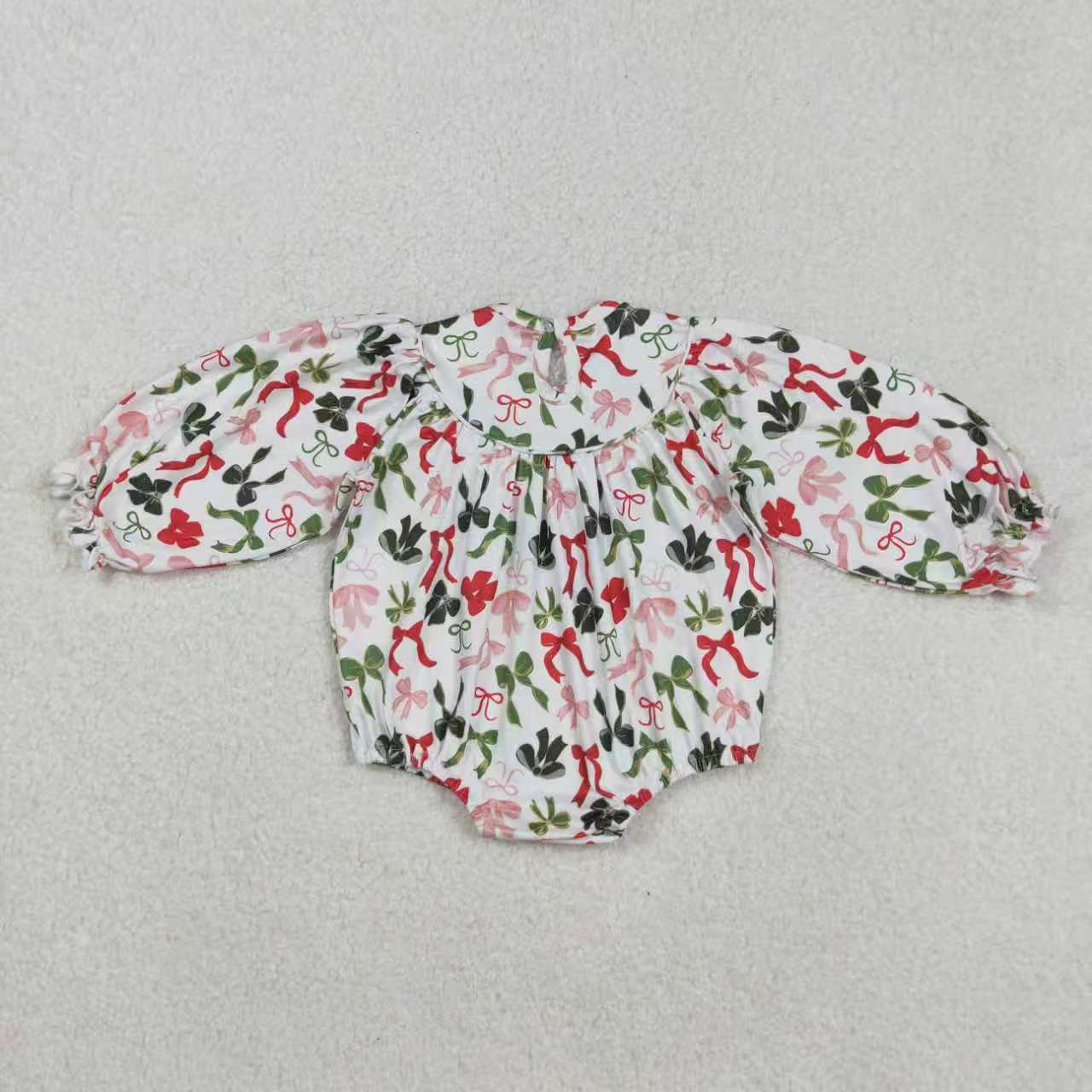 Smocked embroidery Christmas bows RTS Sibling Clothes