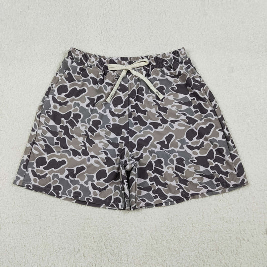 S0323 grey camo shorts adult swimming trunk