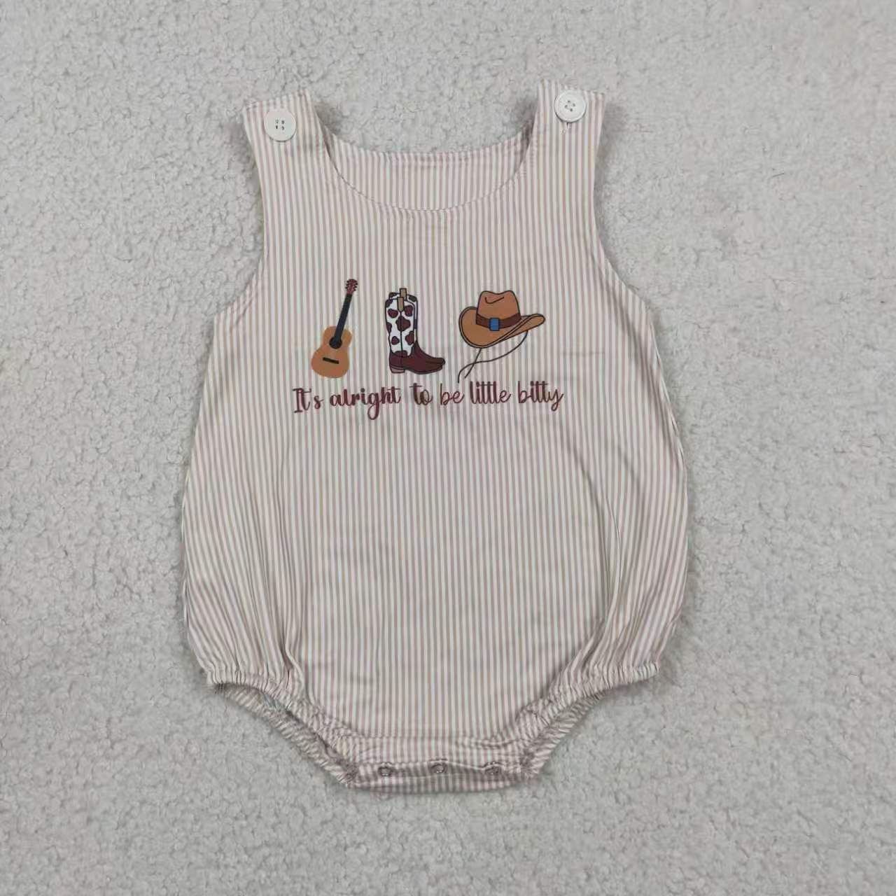 It's Alright To Be Little Bitty Set/Romper RTS Sibling Clothes