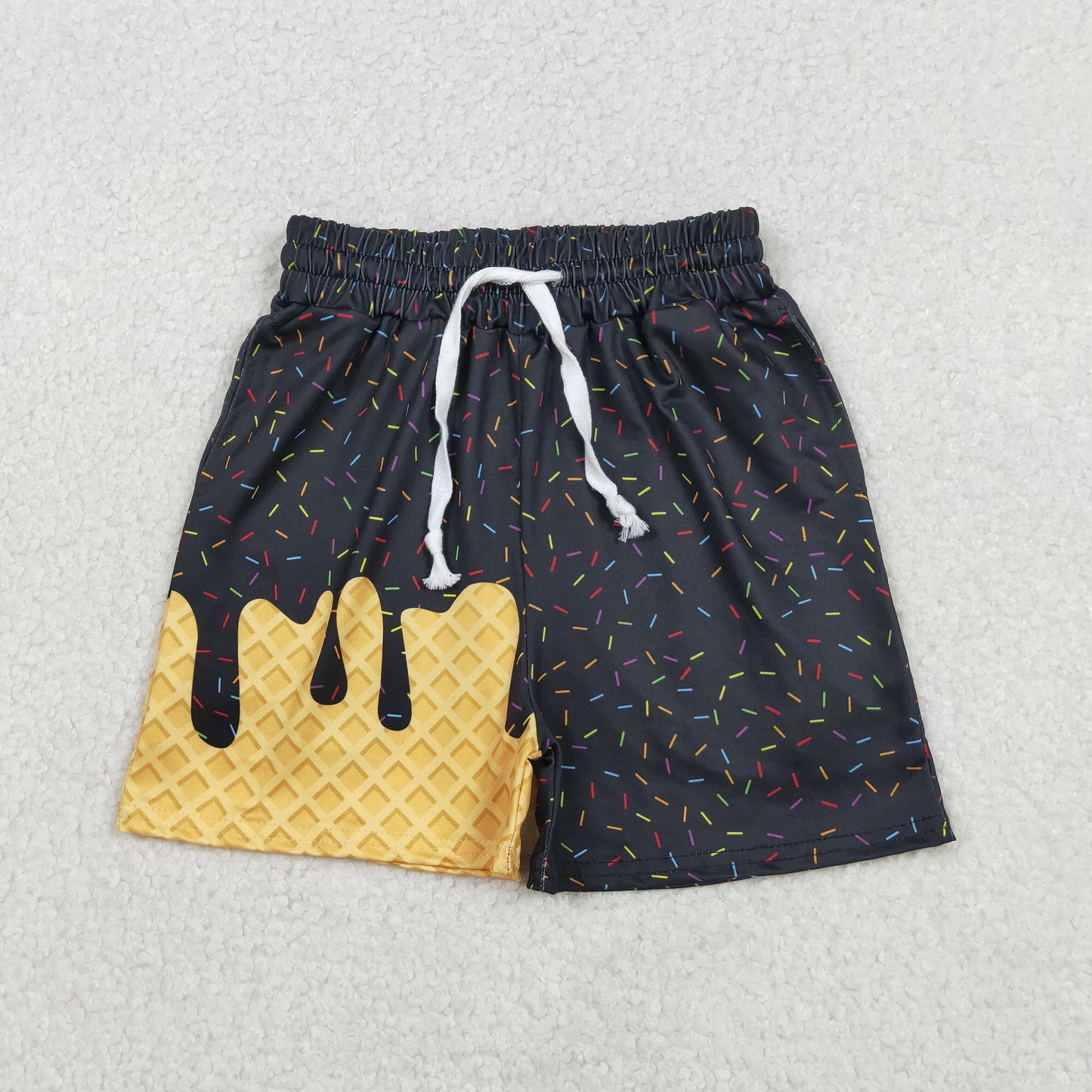 SS0624 black sprinkles girls shorts