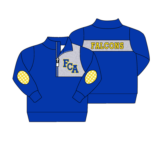 custom S 8.1 Team blue & yellow long sleeve top please order before 14th August