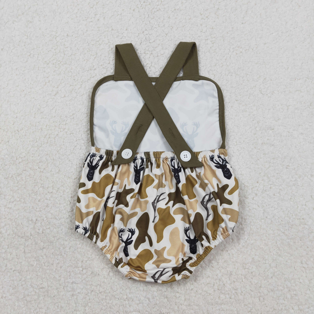 SR3924 Hunting Camo Deer Boys Romper