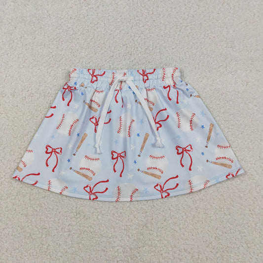 GLK0169 yoga baseball bows skorts girls skirt