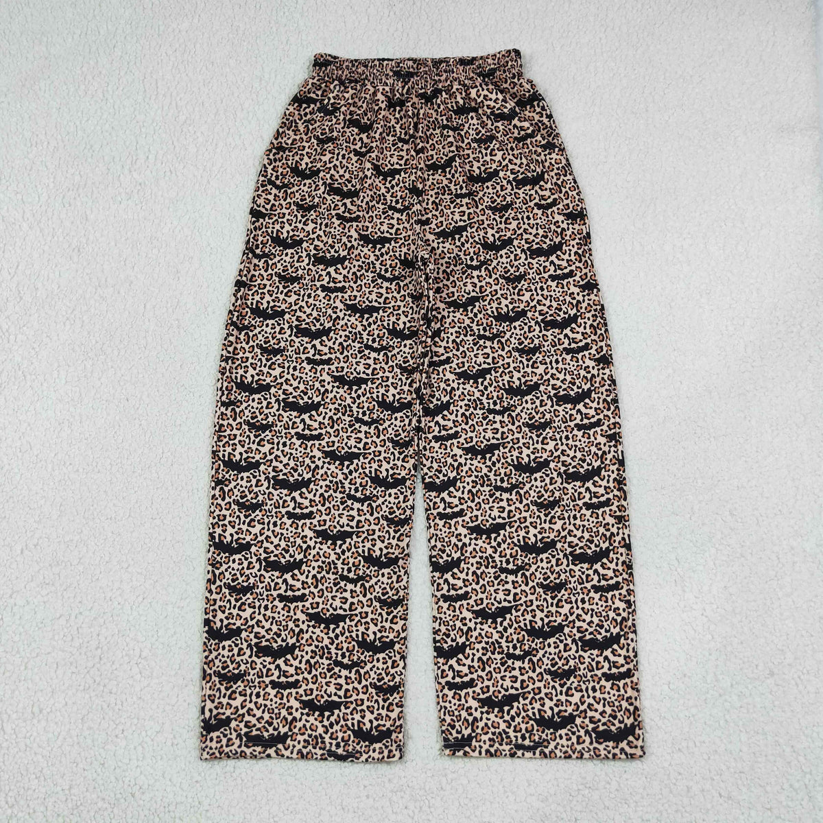 P1129 Halloween Leopard Bat Adult Women Pants