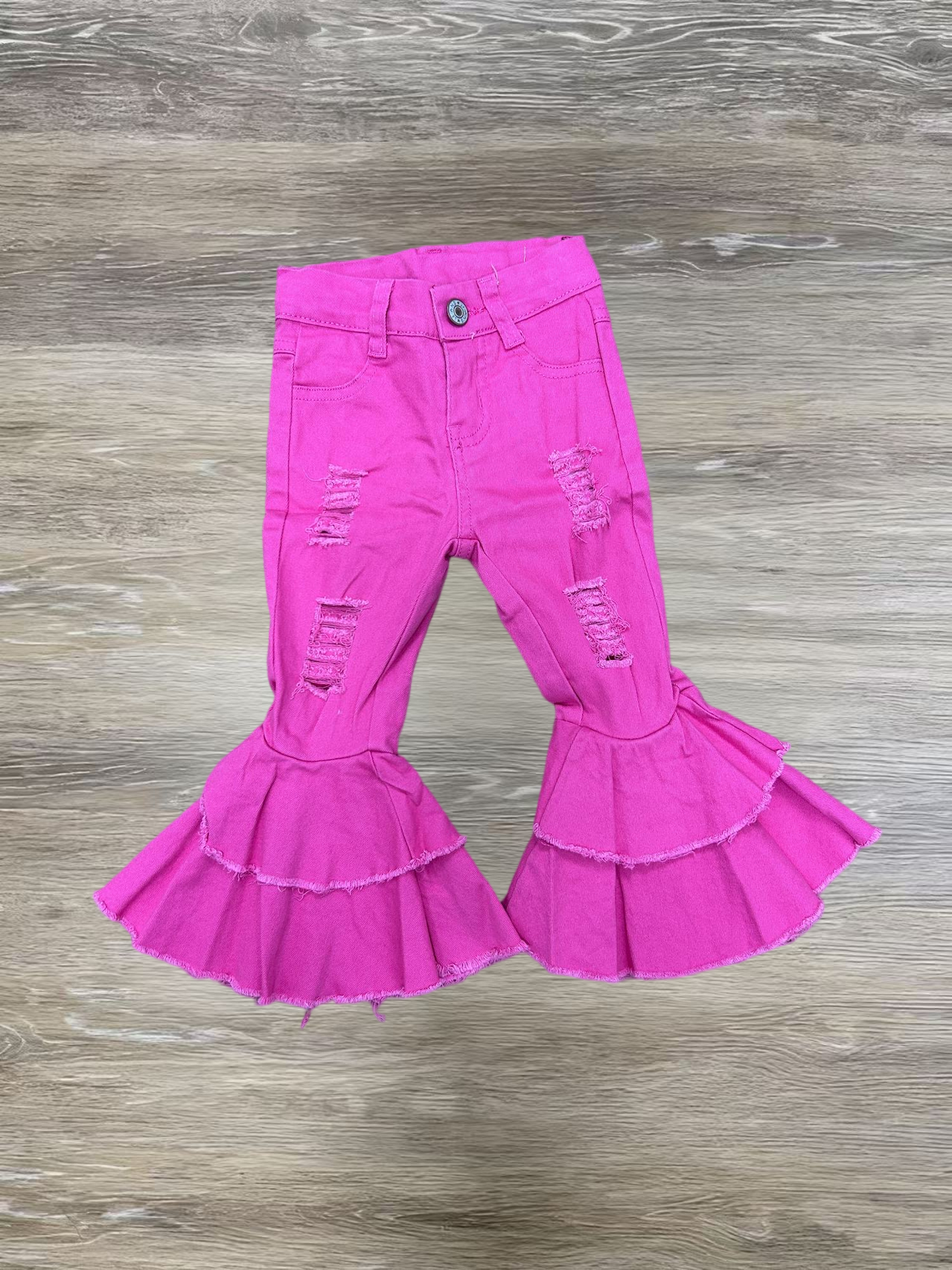 Colorful Bell-bottom Girls Jeans Sibling Clothes RTS