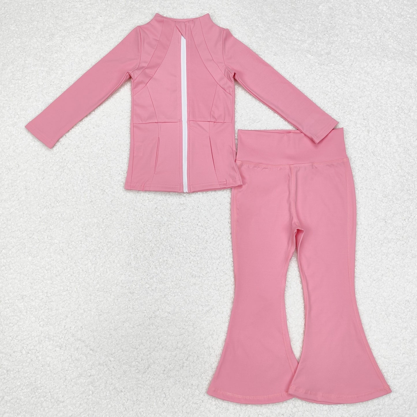 GLP1554 hot pink long sleeve pants girls sport wear/ yoga clothes girls set