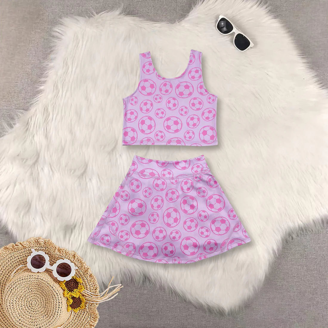 yoga skirt with shorts girls set RTS Sibling Clothes