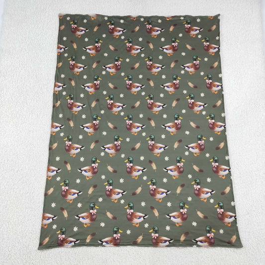 BL0283 Mallard Duck Green Baby Blanket