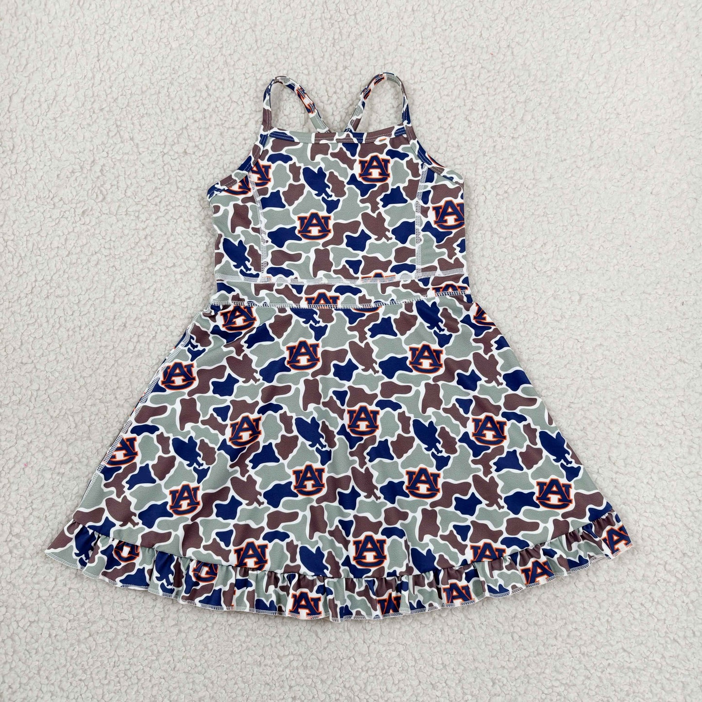 GSD3588 Yoga Item Camo Sleeveless Skorts Girls Dress
