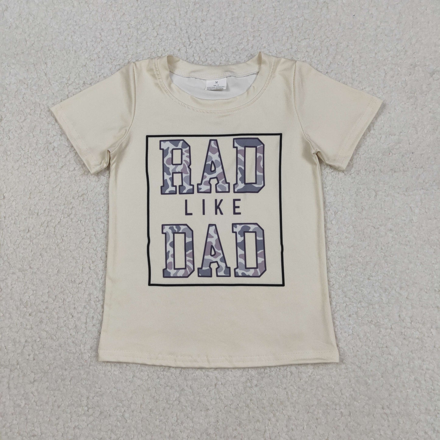 BT1416 Camo Rad Like Dad Short Sleeve Boys Top