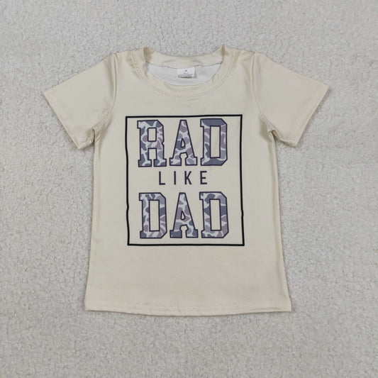 BT1416 Camo Rad Like Dad Short Sleeve Boys Top