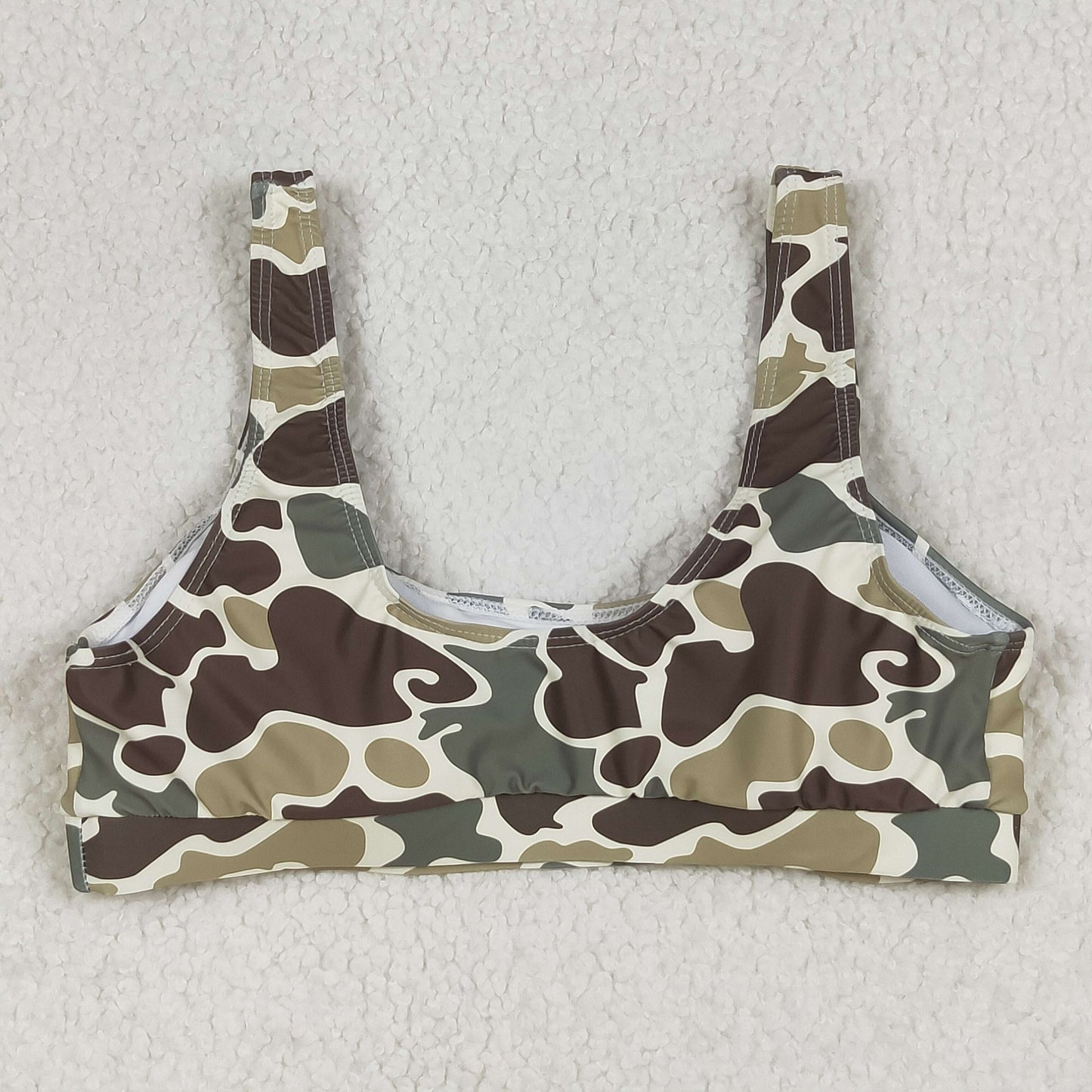 S0570 hunting camo adult woman swimsuits top