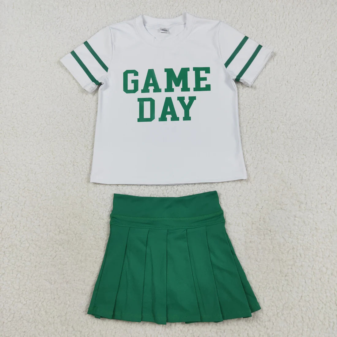 yoga screen print game day yoga skorts girls set RTS Sibling Clothes