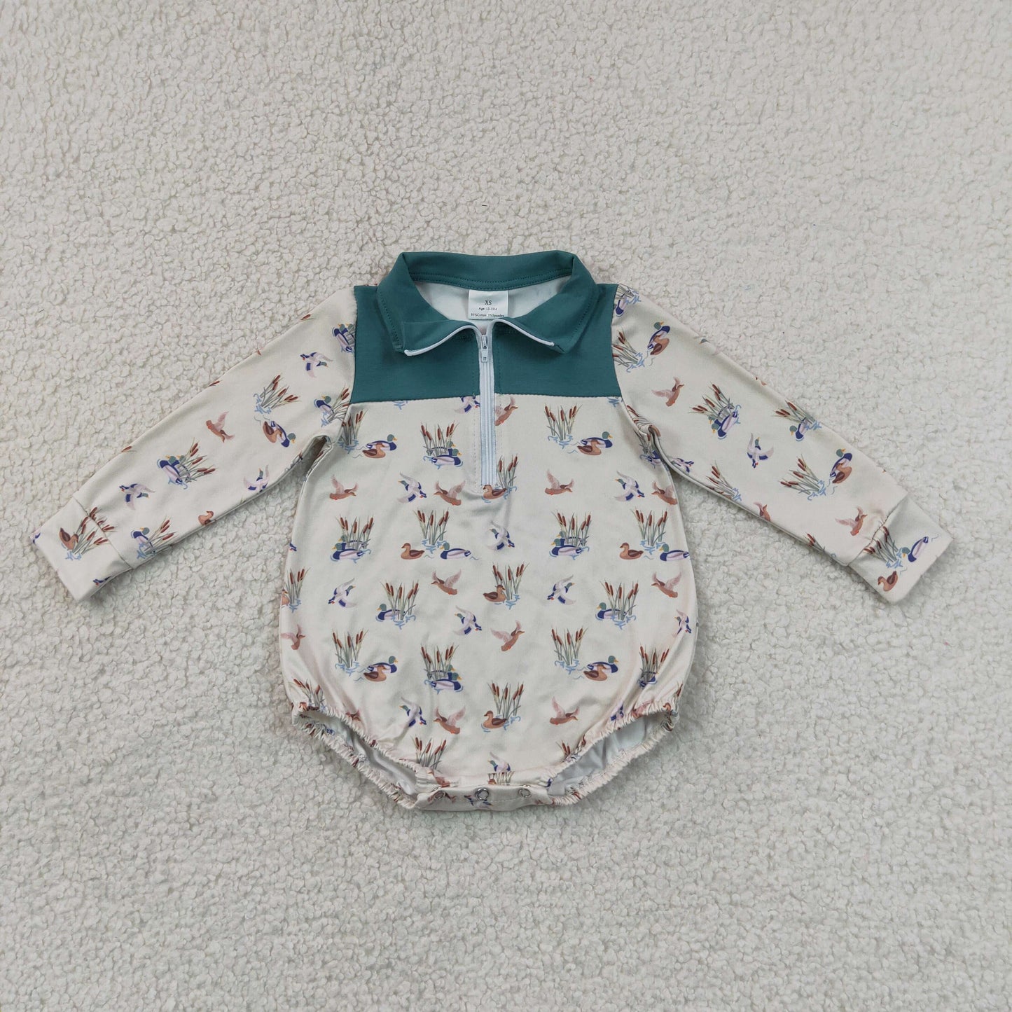 LR3052 Hunting Style Long Sleeve Boys Romper